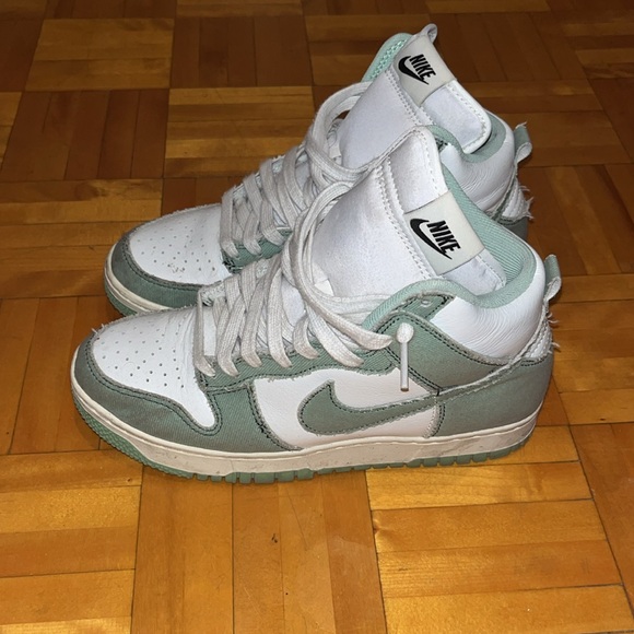 Nike Dunk High green denim - Picture 3 of 5